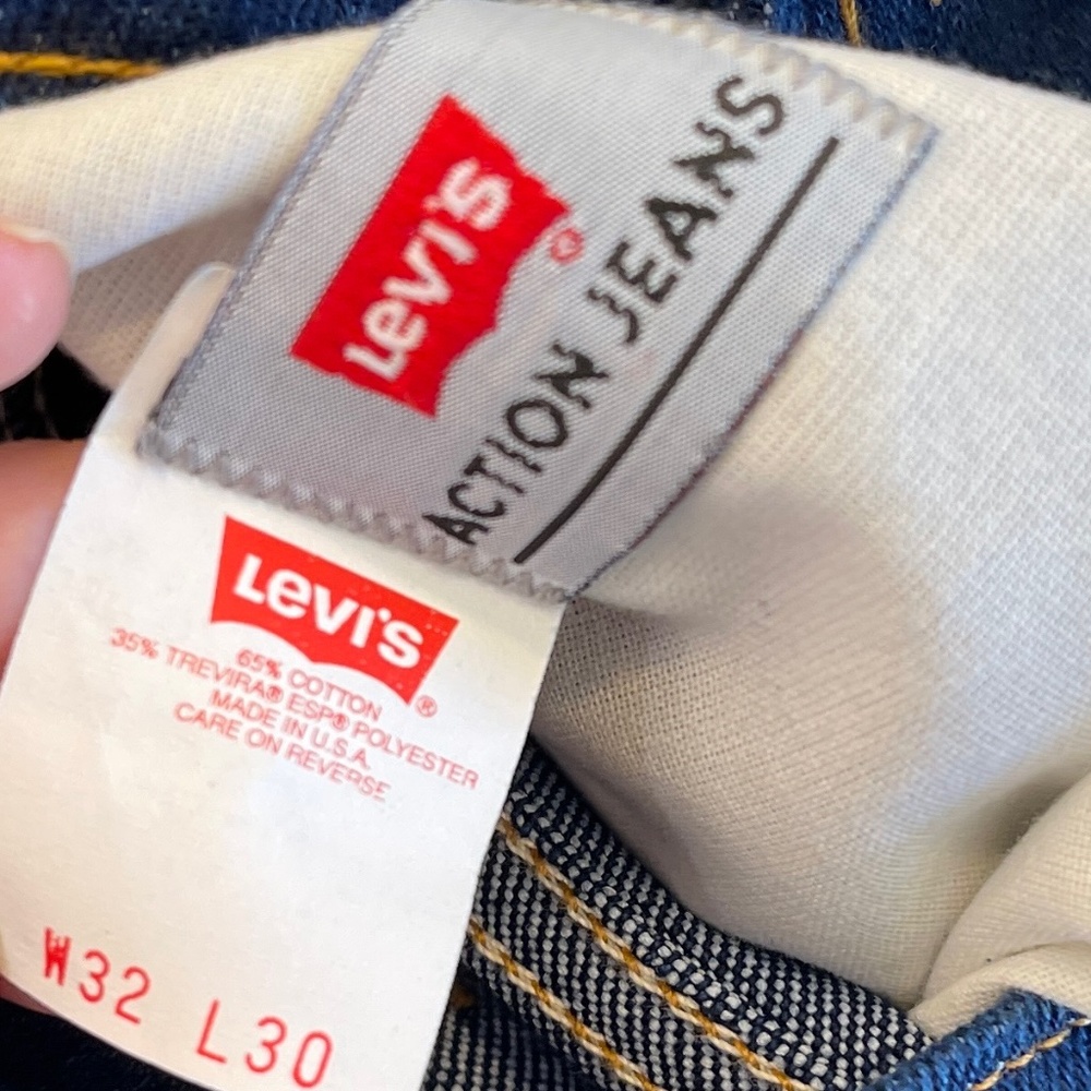 Levi’s | Action Jeans VTG Golden Orange Tab Dark Wash High Waisted Unisex Jeans - Picture 11 of 12